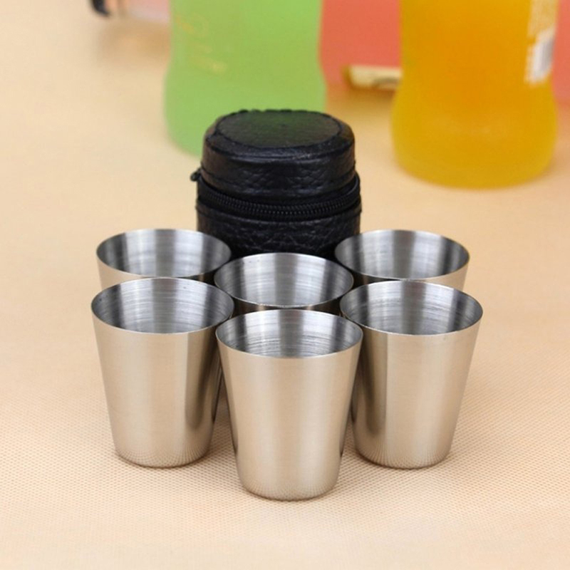Camping Cooking Mug - 4/6 Stuks Roestvrij Stalen Bekers Mini