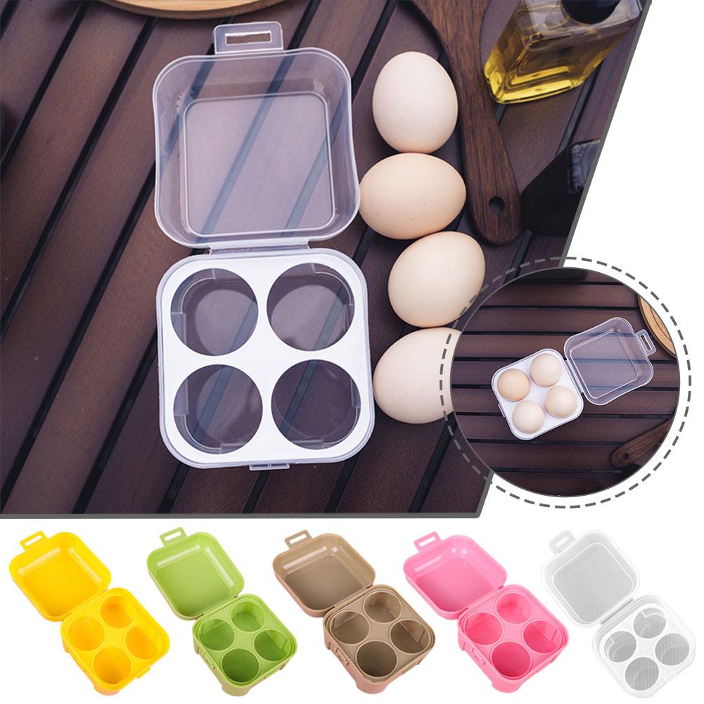 Camping Cooking Utensil Holder - 4-vakjes eieropbergdoos, draagbare eierhouder voor buiten,