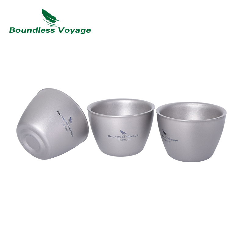 Camping Cooking Mug - Boundless Voyage 40ml Titanium Theekopjes Mini