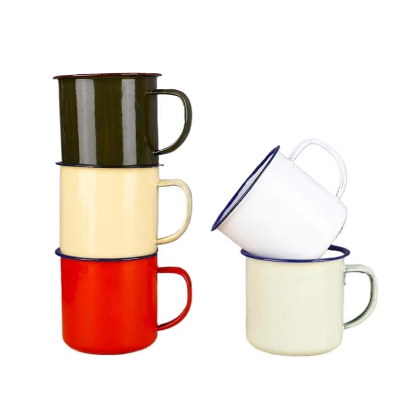 Camping Cooking Mug - Emaille drinkbekers in meerdere kleuren en