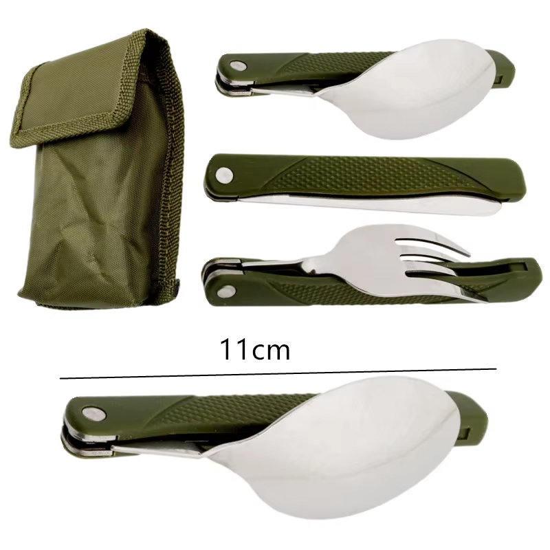 Camp Spork Set - Lange Kookgerei Rugzak Spork Vork Roestvrij