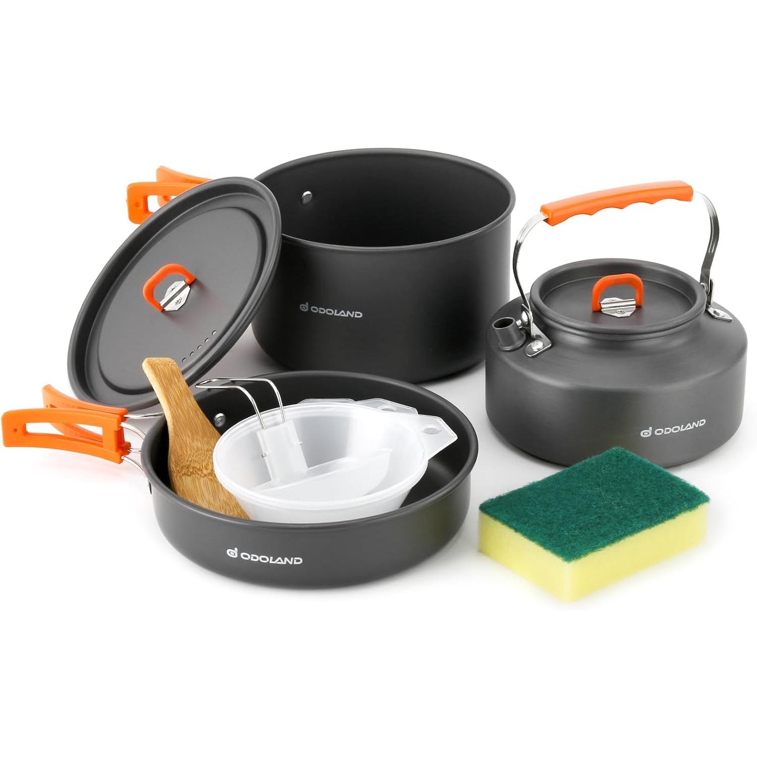 Campfire Cooking Anime - Odoland 10-delige campingkookset met pannen, ketel,