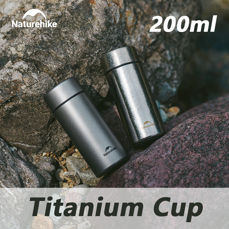 Camping Cooking Mug - Naturehike Thermosbeker 200ml Titaniumbeker Draagbare Koffiebeker