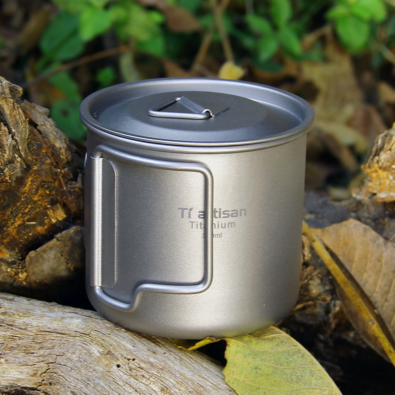 Camping Cooking Mug - Tiartisan Ultralight Pure Titanium Campingmok met