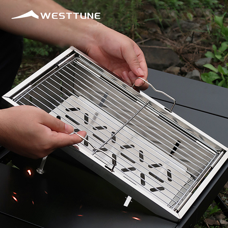 Camping Cooking Burner - WESTTUNE IGT Barbecue Grill Opvouwbare Houtskool