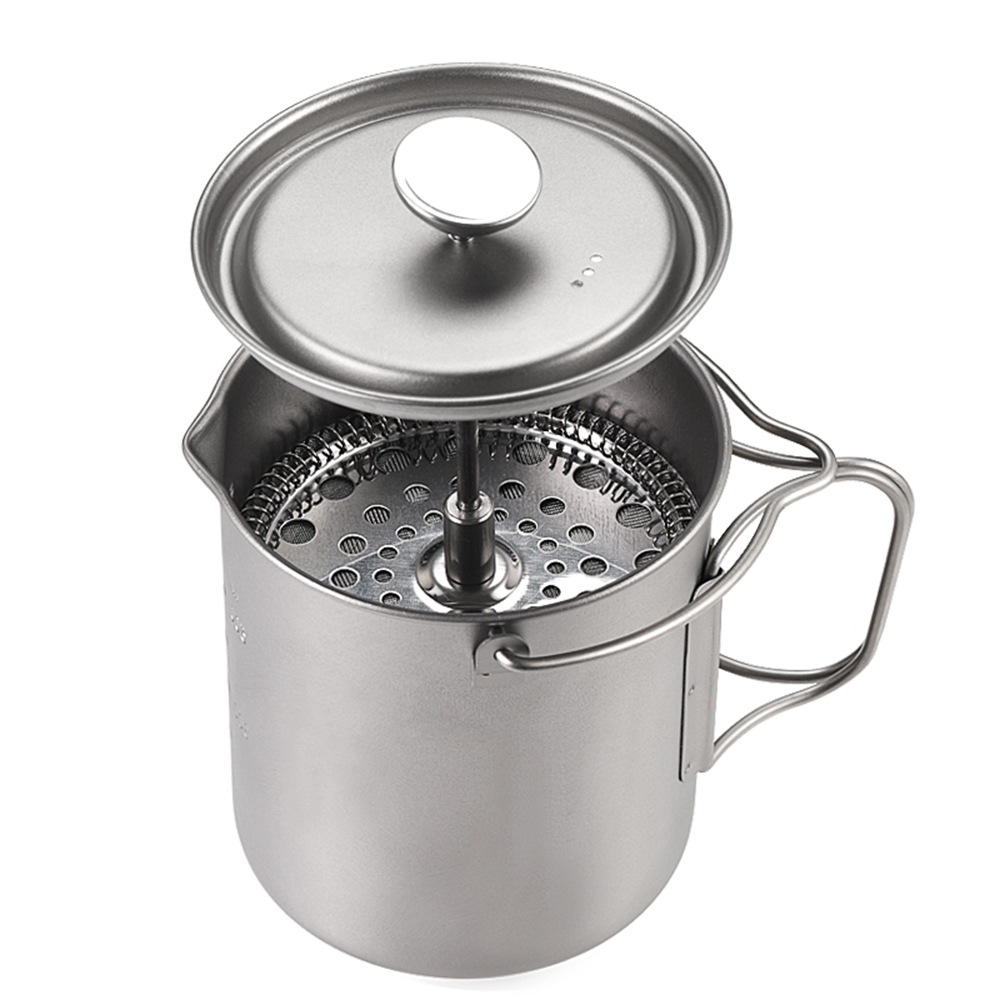 Camping Cooking Mug - Lixada 750Ml Titanium Koffiekop Mok Franse