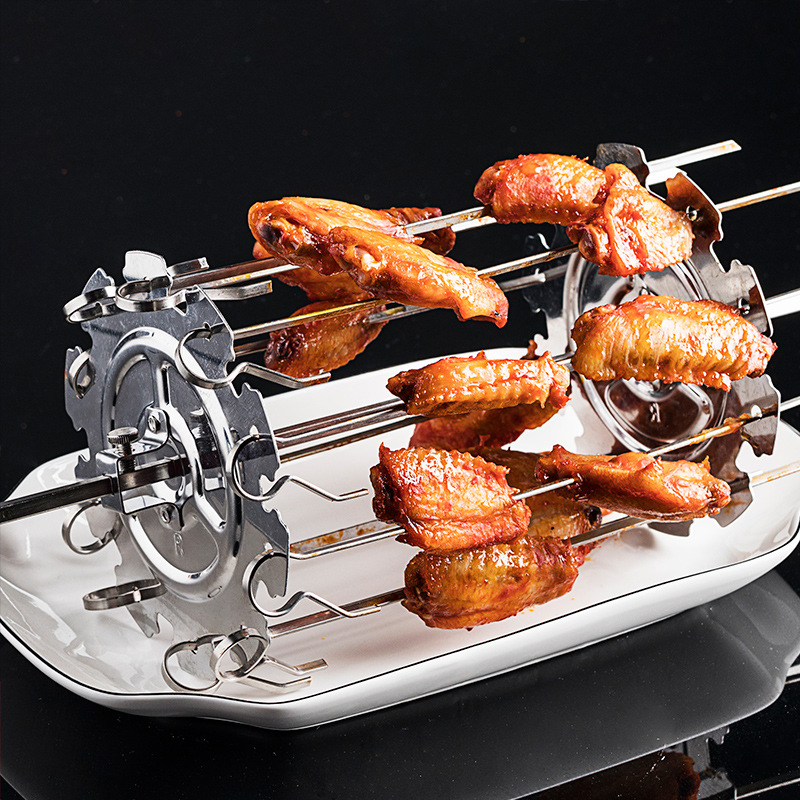 Camping Cooking Candle - 1Set Roestvrijstalen Bbq Kebabkooi Rotisserie Spiesvorken