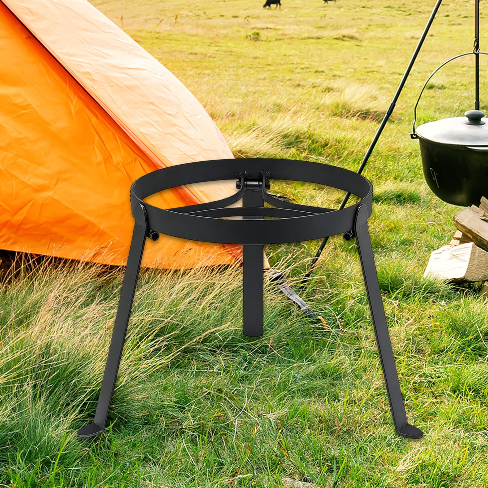 Campfire Cooking Anime - Vouwbare kookkampvuur-tripod van ijzer, draagbare grillstandaard,