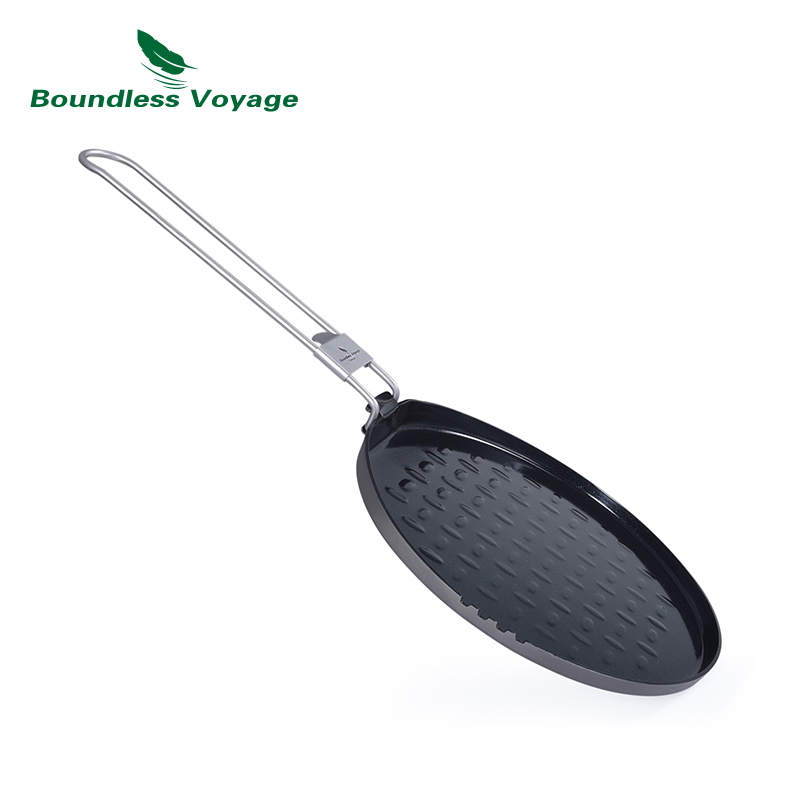 Camping Cooking Mug - Grenzeloze Voyage Titanium Anti-aanbak Pan Met