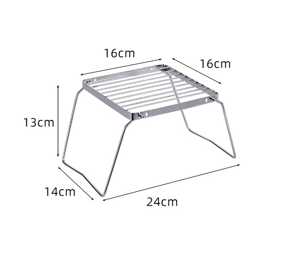 Camping Cooking Pan Set - Outdoor roestvrijstalen fornuishouder, camping, draagbaar, opvouwbaar,