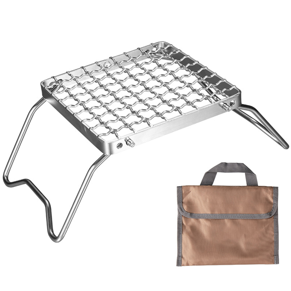 Camp Grill Portable Folding - Rooster gecodeerd roestvrij staal voor kamperen