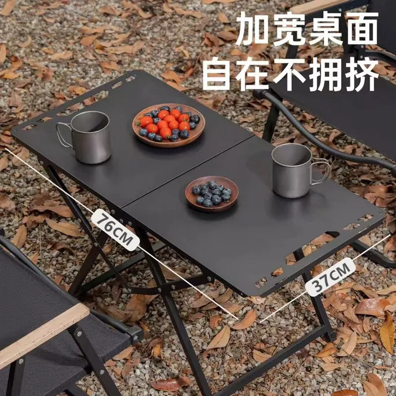 Camping Cooking Table - Opvouwbare draagbare campingtafel van roestvrij staal,