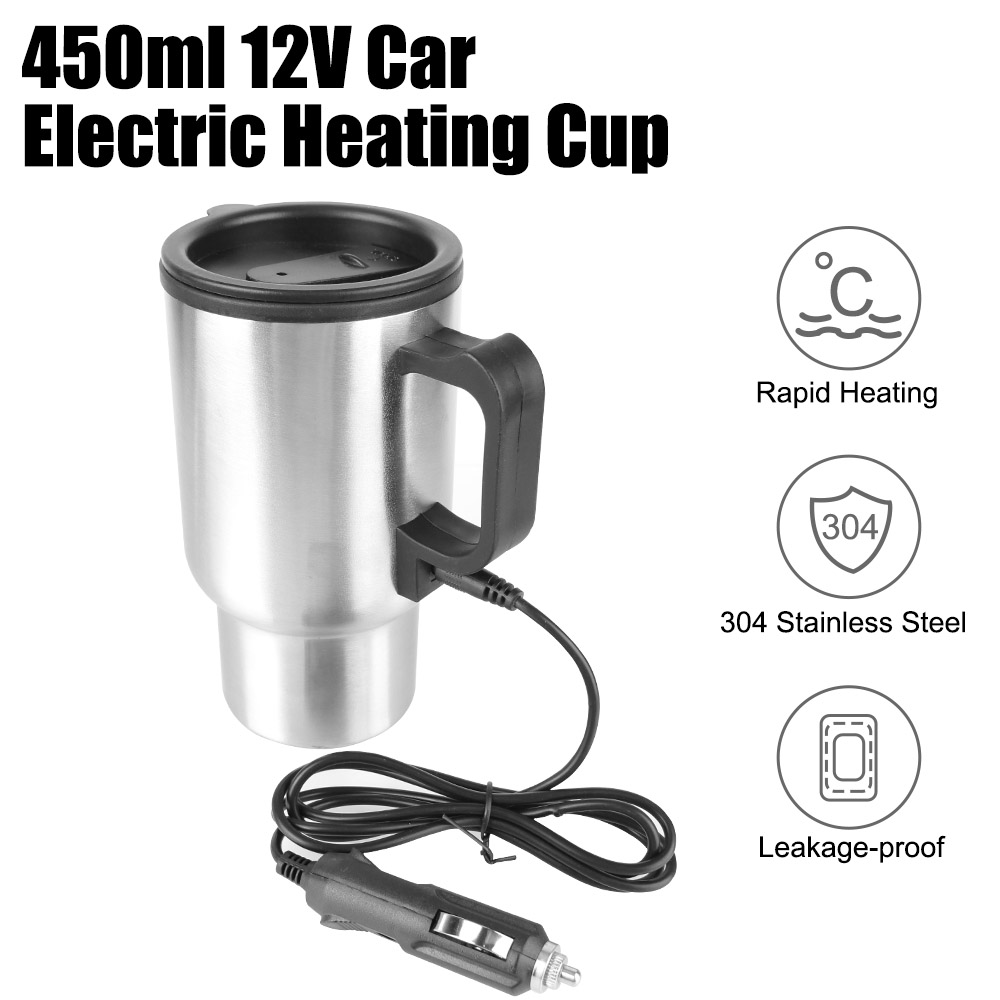 Camping Cooking Mug - 12V 450Ml Elektrische Verwarming Auto Waterkoker