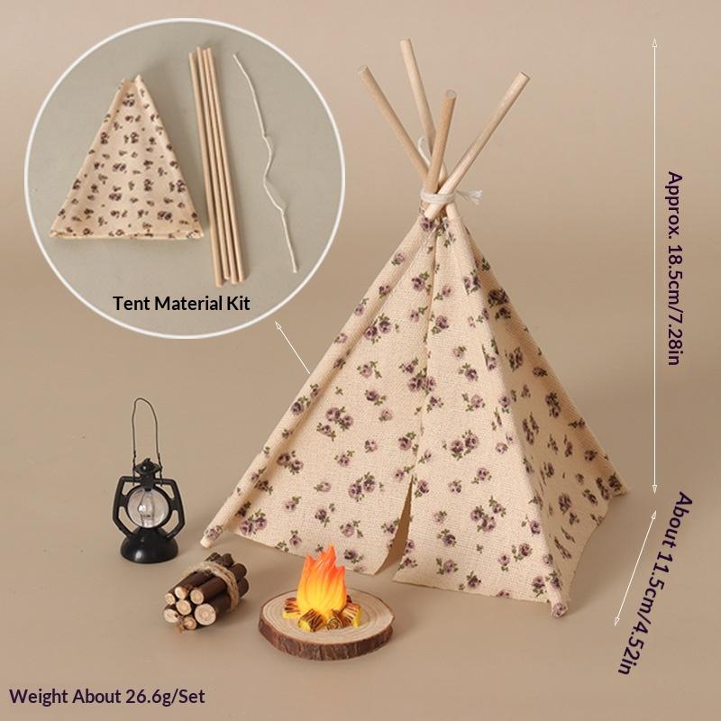 Camping Cooking Tent - **1 Set 1/12 Poppenhuis Buiten Koken