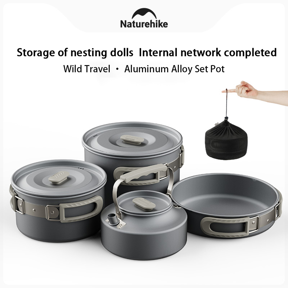 Camping Cooking Pan Set - Naturehike Outdoor Pot Set, Camping Kookuitrusting,