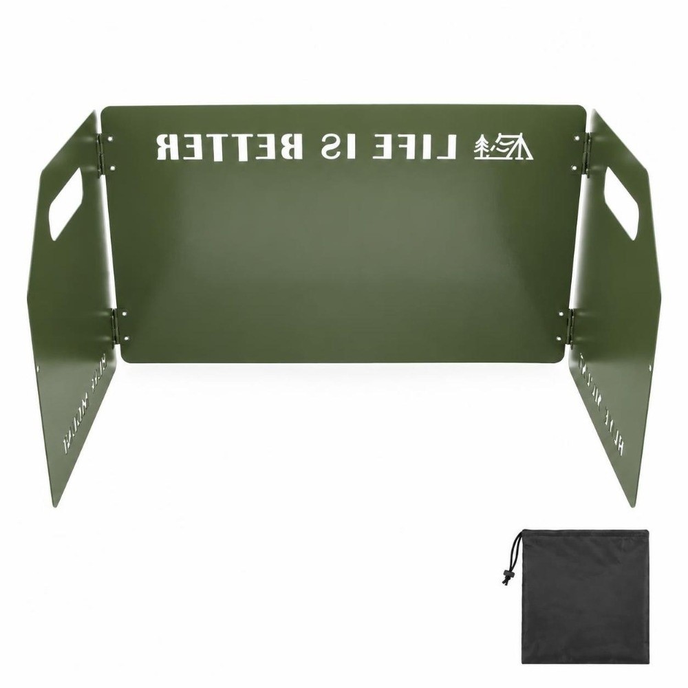 Camping Cooking Wind Blocker - Inclusief duurzame opbergtas, campingkachel, windscherm, winddichte,