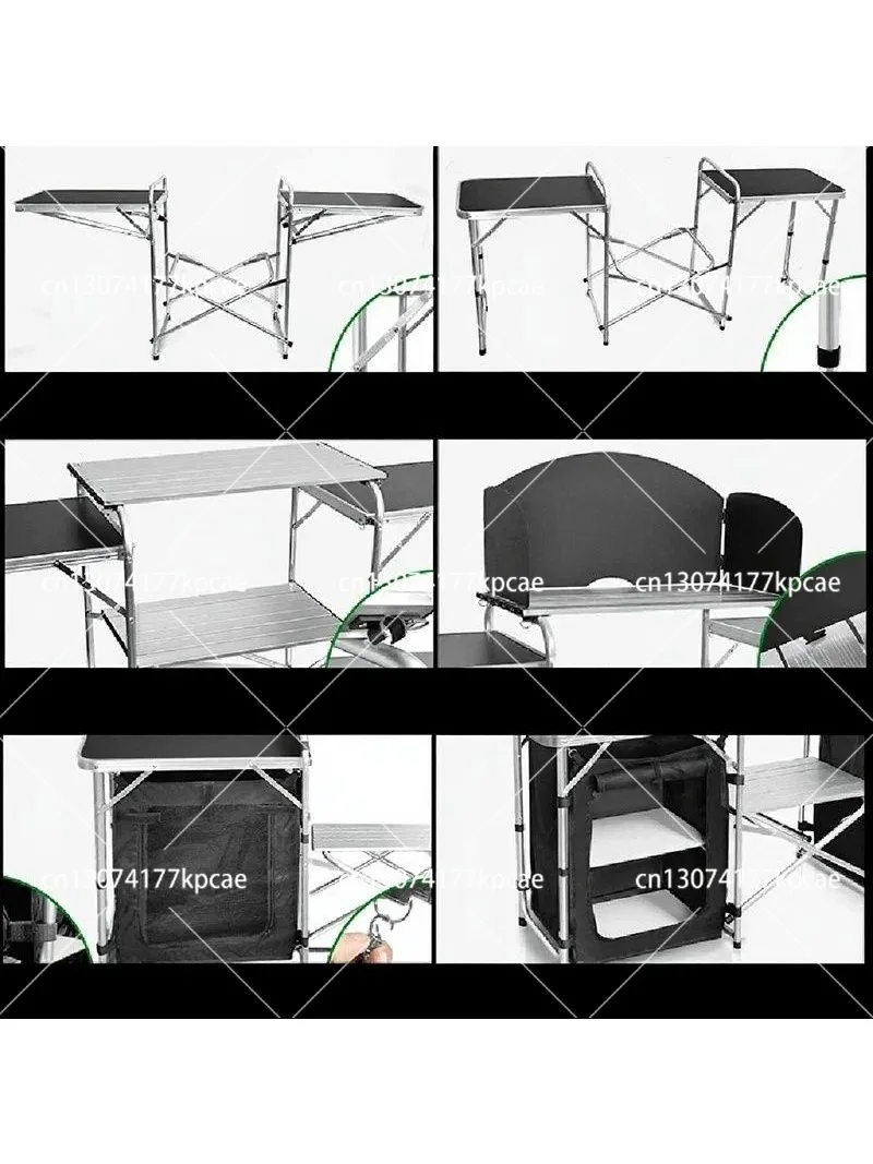 Lichtgewicht aluminium opvouwb - Camping Cooking Table With Storage recensie en prijs
