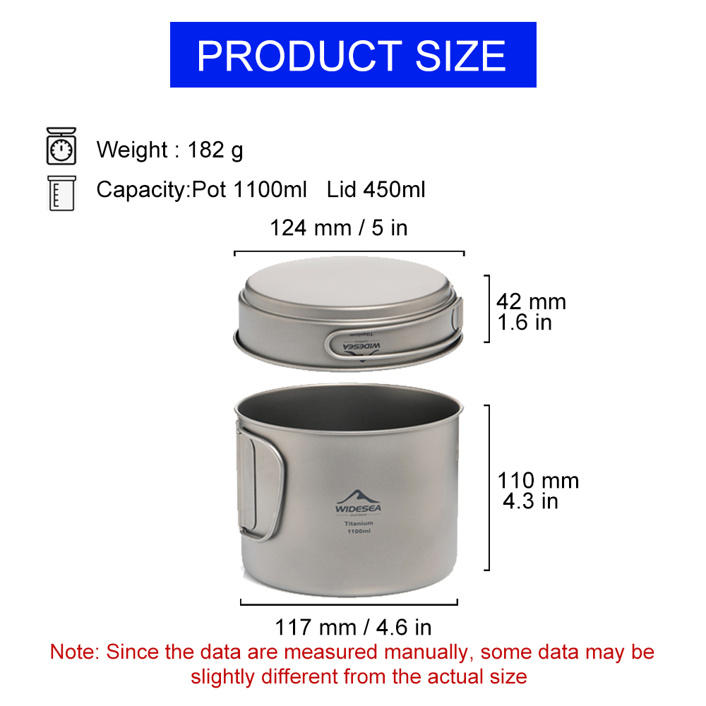 Widesea Ultralight Titanium Ca - Camping Cooking Mug recensie en prijs