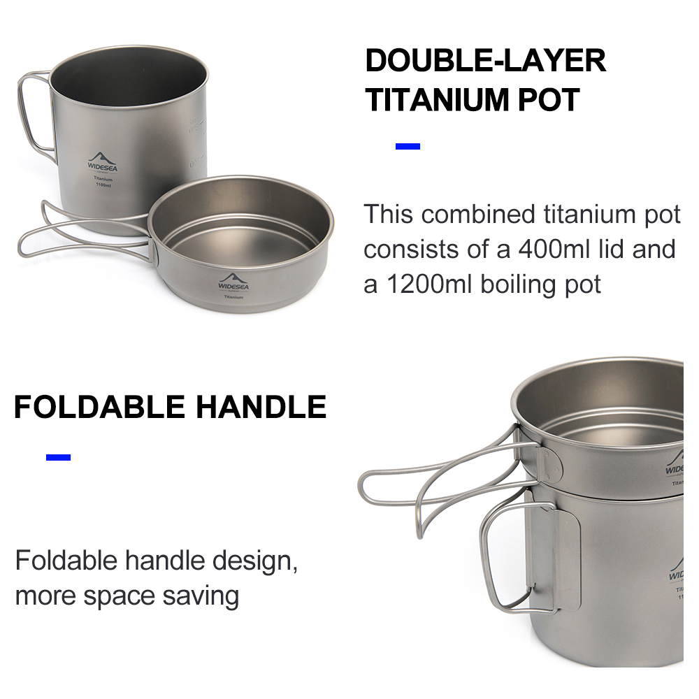 Widesea Ultralight Titanium Ca - Camping Cooking Mug recensie en prijs