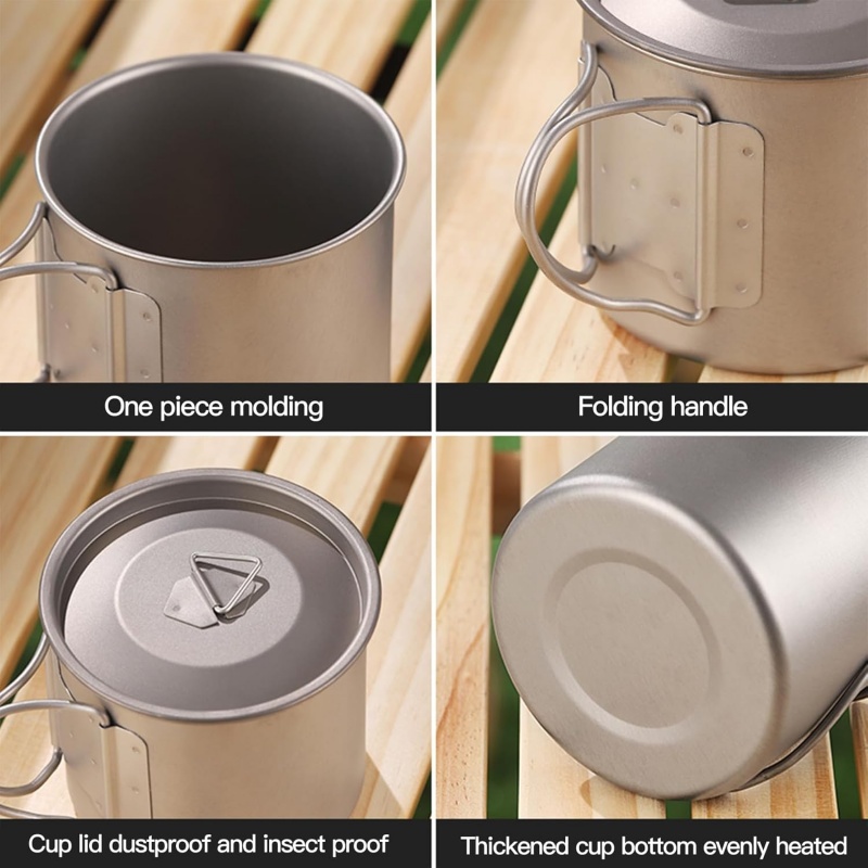 Titanium campingmok met inklap - Camping Cooking Mug recensie en prijs