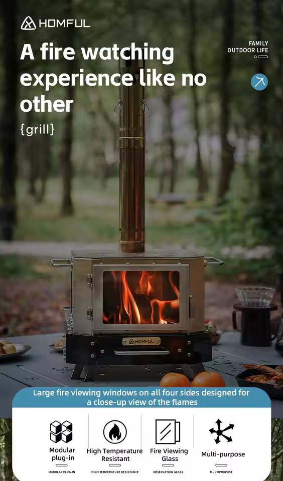 HOMFUL Draagbare Houtkachel Hu - Camping Cooking Burner recensie en prijs