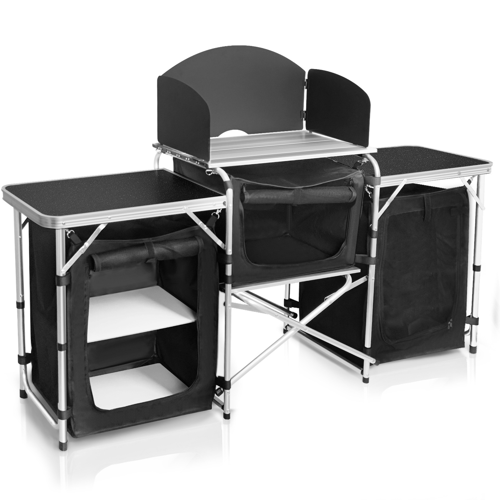 Meestverkochte mobiele buitenk - Camping Cooking Table With Storage recensie en prijs
