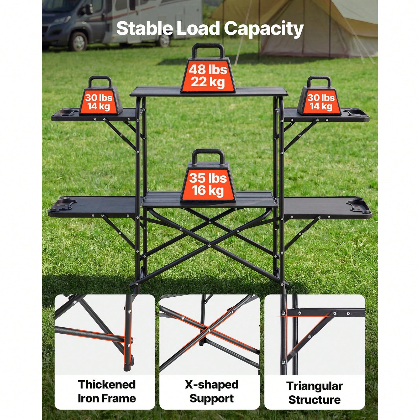 Campingkeukentafel, Slim-Fold  - Camping Cooking Table recensie en prijs