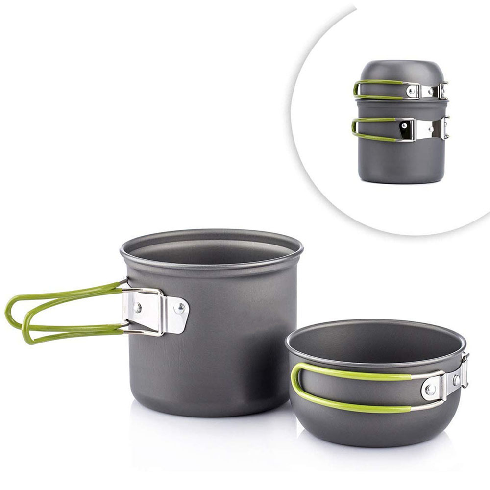 Ultralichte campingpotten pann - Camping Cooking Pan Set recensie en prijs