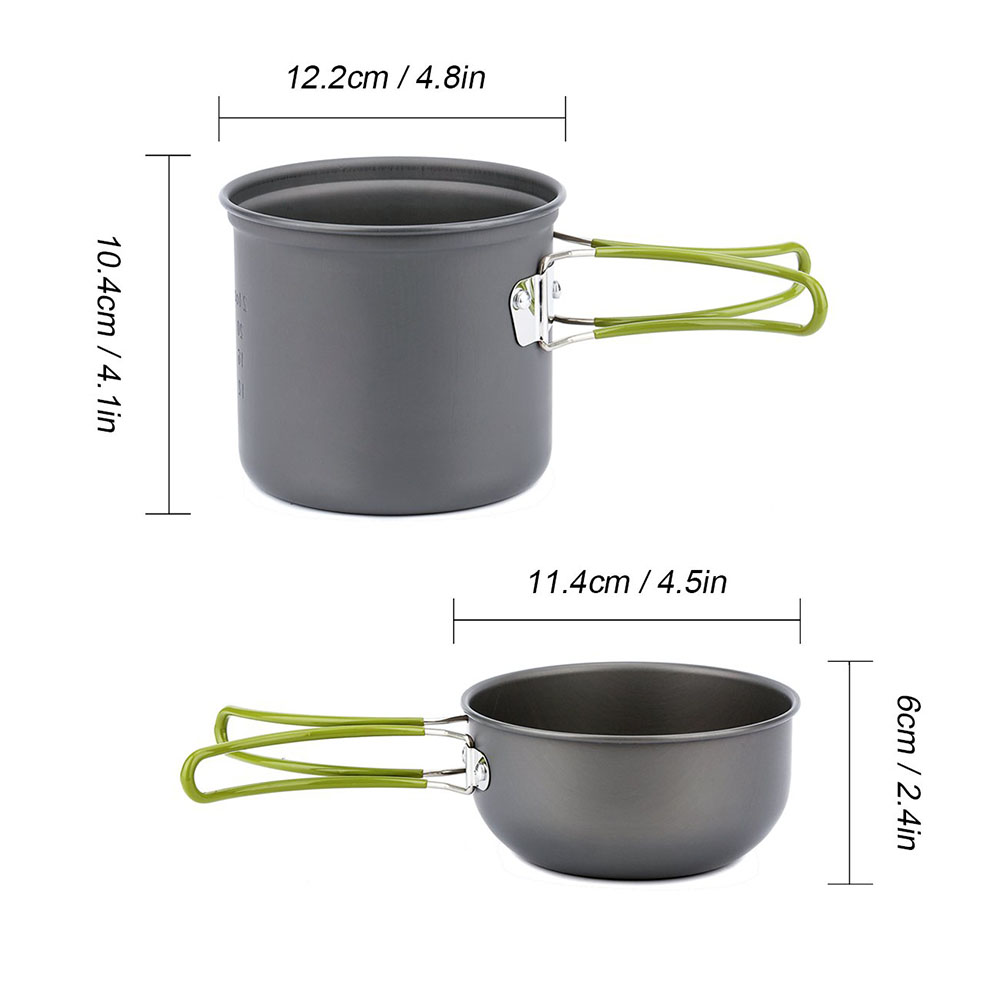 Ultralichte campingpotten pann - Camping Cooking Pan Set recensie en prijs