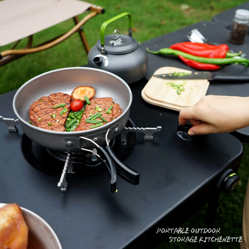 Draagbare mobiele campingkeuke - Camping Cooking Table With Storage recensie en prijs