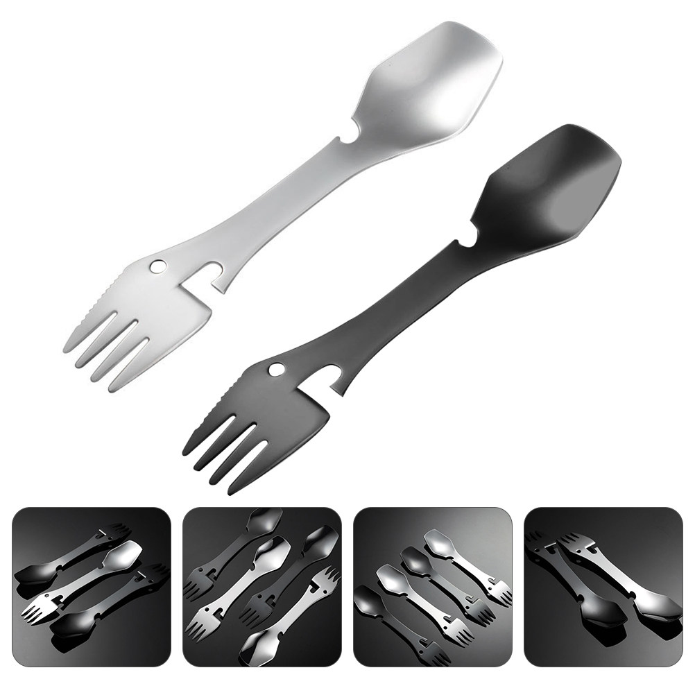 2-delige roestvrije roestvrijs - Camp Spork Set recensie en prijs