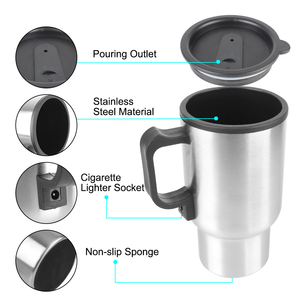 12V 450ml Auto Koffiemok Inter - Camping Cooking Mug recensie en prijs
