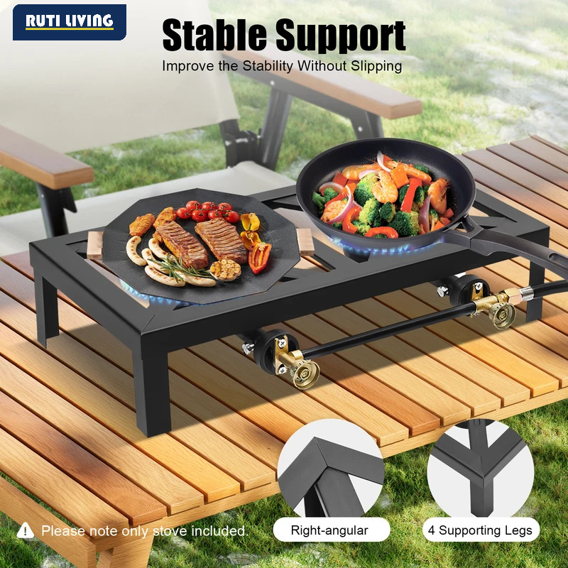 Draagbare 1/2-pits gasfornuis  - Cooking On Camping Stove recensie en prijs