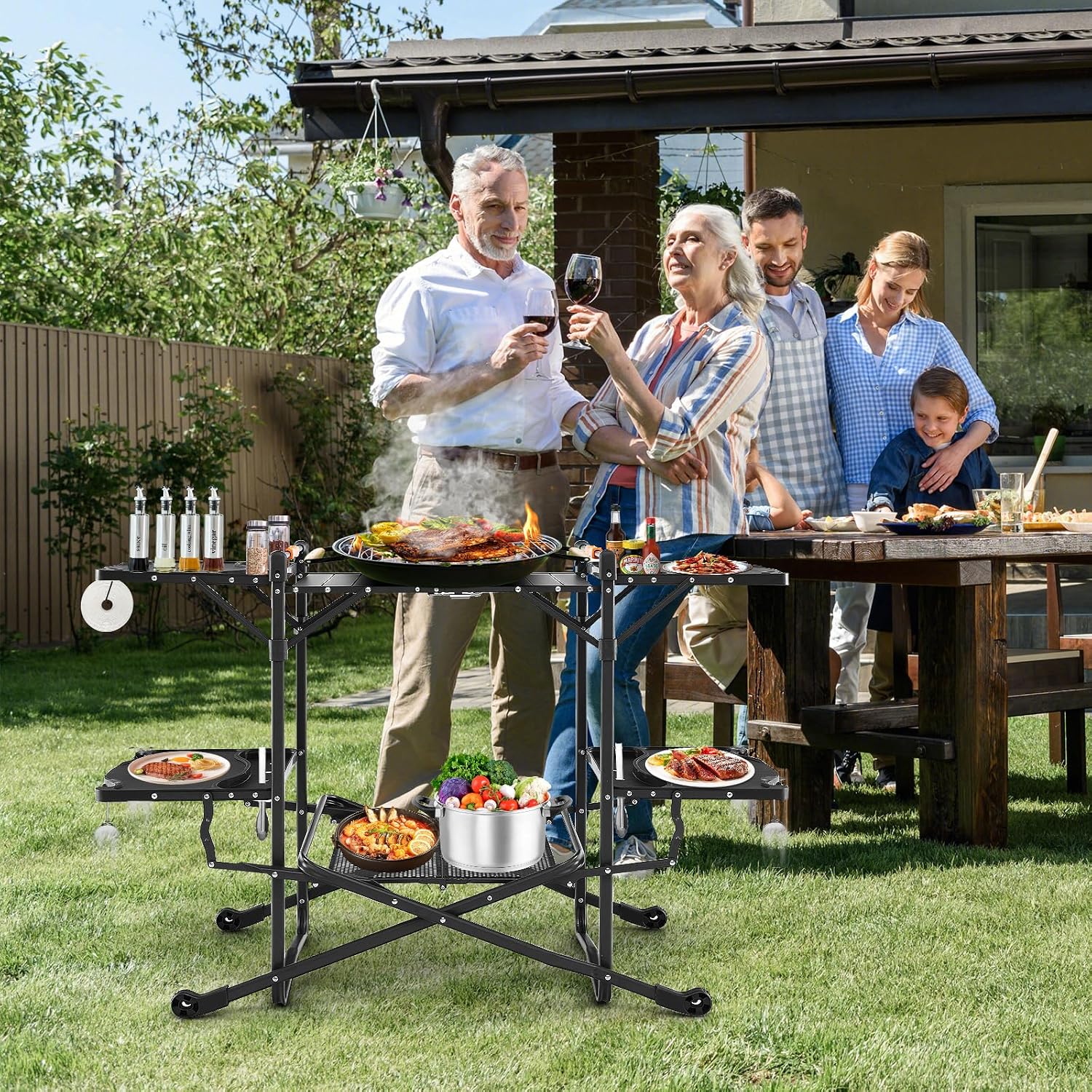 Draagbare opvouwbare kooktafel - Camping Cooking Table With Storage recensie en prijs