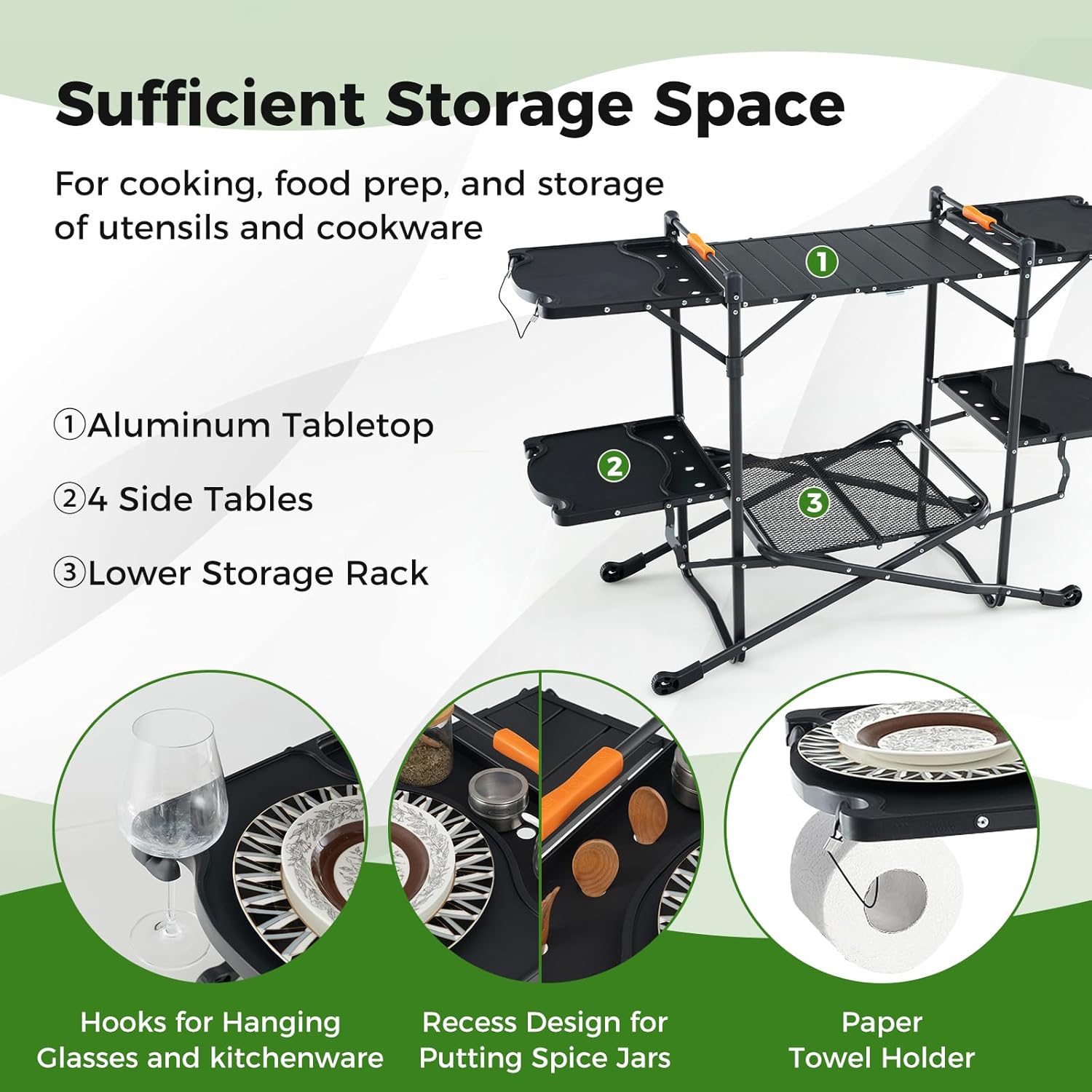 Draagbare opvouwbare kooktafel - Camping Cooking Table With Storage recensie en prijs