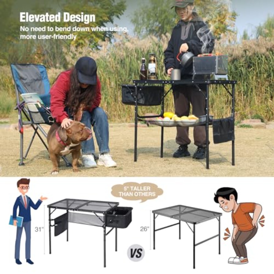 Opvouwbare, draagbare grilltaf - Camp Grill Portable Folding recensie en prijs