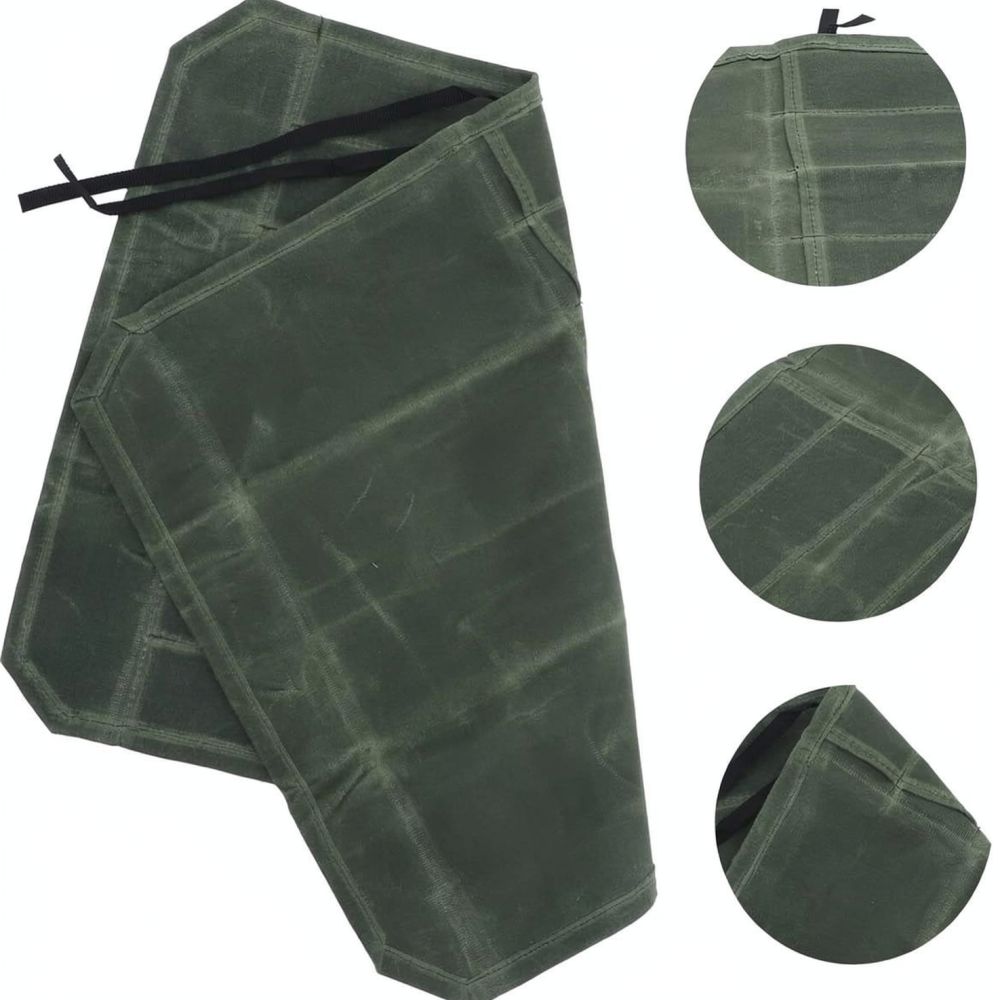 Draagbare gewaxte canvas rolza - Camping Cooking Utensil Roll recensie en prijs