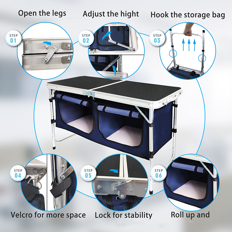 Outdoor Klaptafel Aluminium Li - Camping Cooking Table With Storage recensie en prijs