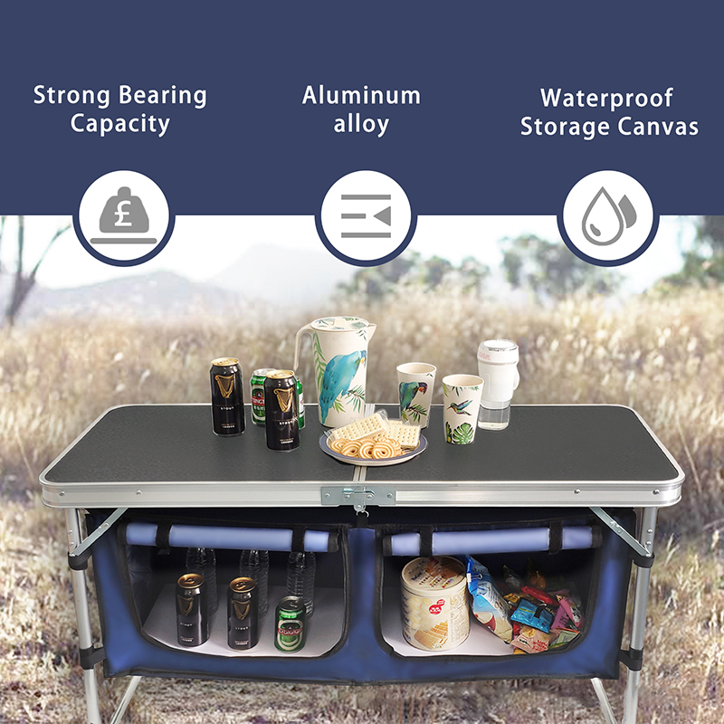 Outdoor Klaptafel Aluminium Li - Camping Cooking Table With Storage recensie en prijs