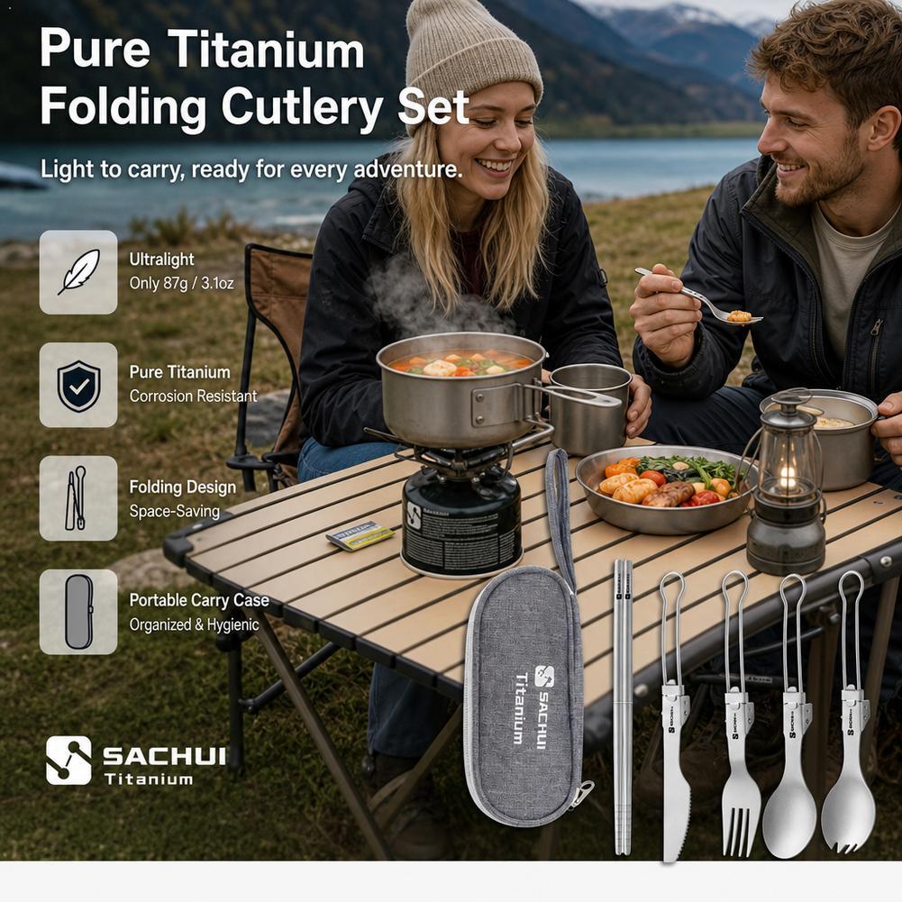 Titanium Camping Spork Besteks - Camp Spork Set recensie en prijs