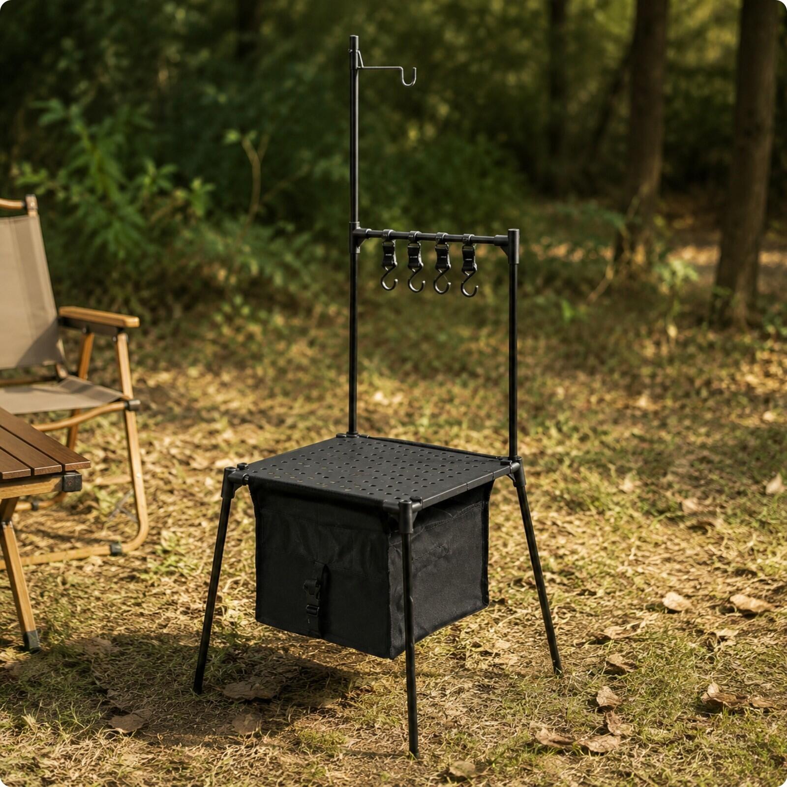 Opvouwbare campingtafel van al - Camping Cooking Table With Storage recensie en prijs