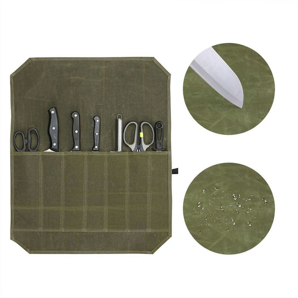 Chef Roll Bag, gewaxt canvas,  - Camping Cooking Utensil Roll recensie en prijs