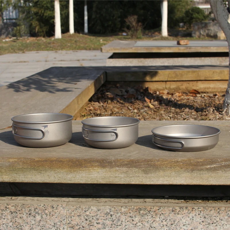 Keith 3-delige titanium kookpa - Camping Cooking Pan Set recensie en prijs