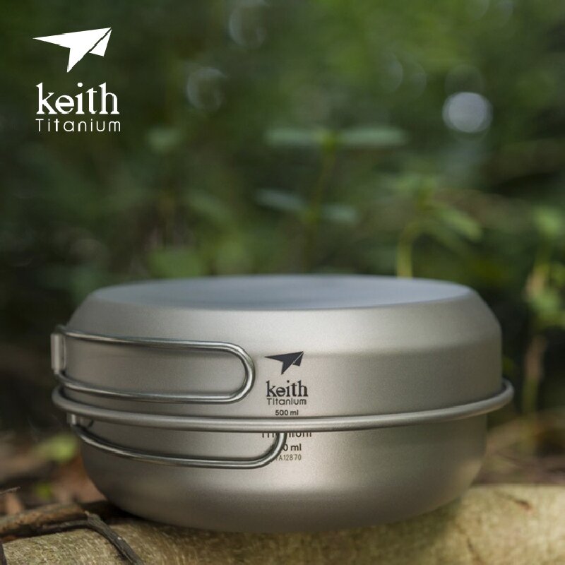 Keith 3-delige titanium kookpa - Camping Cooking Pan Set recensie en prijs