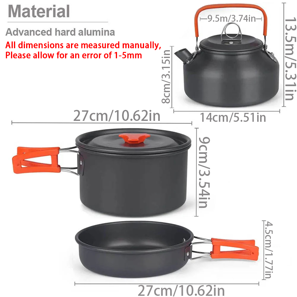 1 stks/1 set Camping Kookgerei - Camping Cooking Pan Set recensie en prijs