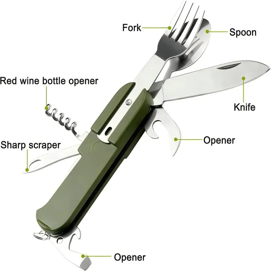 Campinguitrusting 5-in-1 reiss - Camping Cooking Survival recensie en prijs