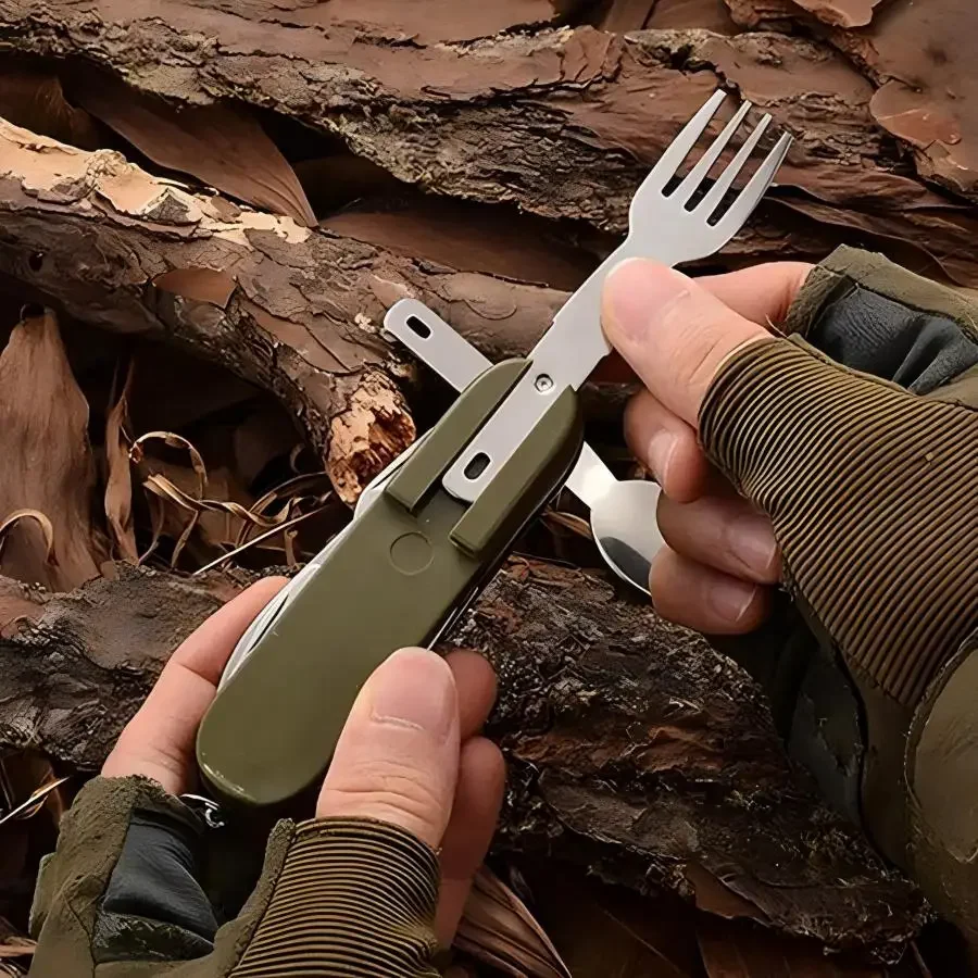 Campinguitrusting 5-in-1 reiss - Camping Cooking Survival recensie en prijs