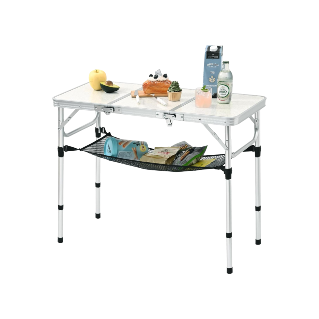 Opvouwbare campingtafel met op - Camping Cooking Table With Storage recensie en prijs