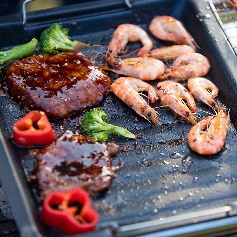 Buiten dikke vierkante grillpa - Camping Cooking Candle recensie en prijs