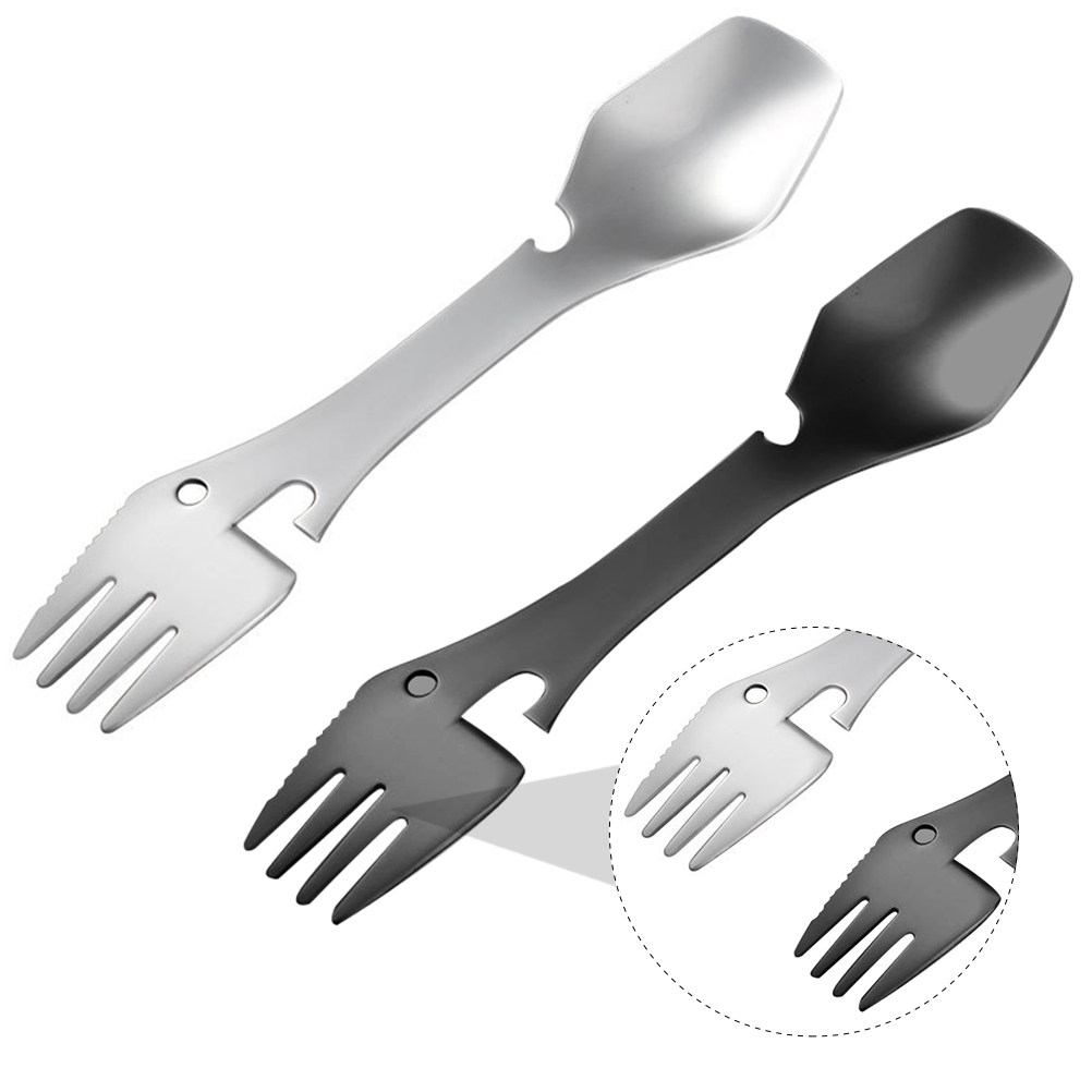 2-delige multifunctionele 5-in - Camp Spork Set recensie en prijs